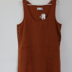 UO Orange Paper Bag Dress